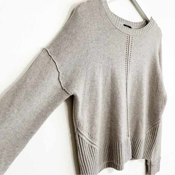 BOGO! Rails Presley Pullover Pointelle Sweater Wool Cashmere Dove Gray Small - Picture 6 of 11